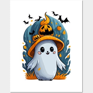 Cute Halloween Ghost Posters and Art